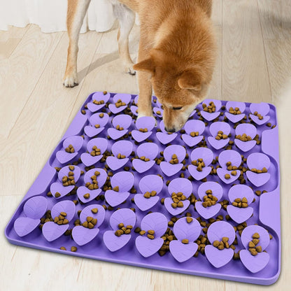 Small Silicone Snuffle Mat for Small Dogs Puppy Cat Slow Down Eating,Slow Feeder Lick Mat for Dry Wet Food for Pet Training Smell,Encourages Natural Foraging Skill,Relieving Stress