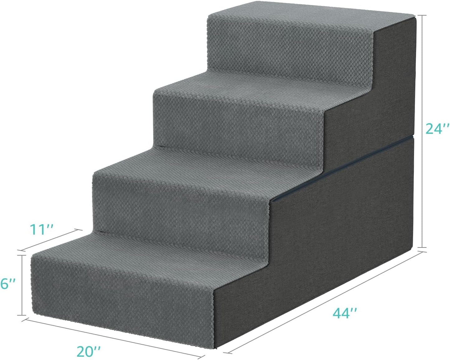 YENING Large Dog Stairs for High Beds - Extra Wide Pet Steps for Large Dogs to Get on Tall Bed 3 Deep Step Cat Ramp for Couch