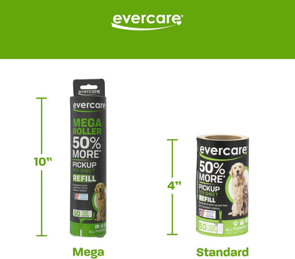 Evercare All Purpose Pet Hair Lint Roller with 2 Refills, 180 Total Sheets – Reusable Sticky Roller for Pet Hair, Cat & Dog Hair Remover, Lint Remover, Pet Hair Remover for Furniture, Clothing & Cars