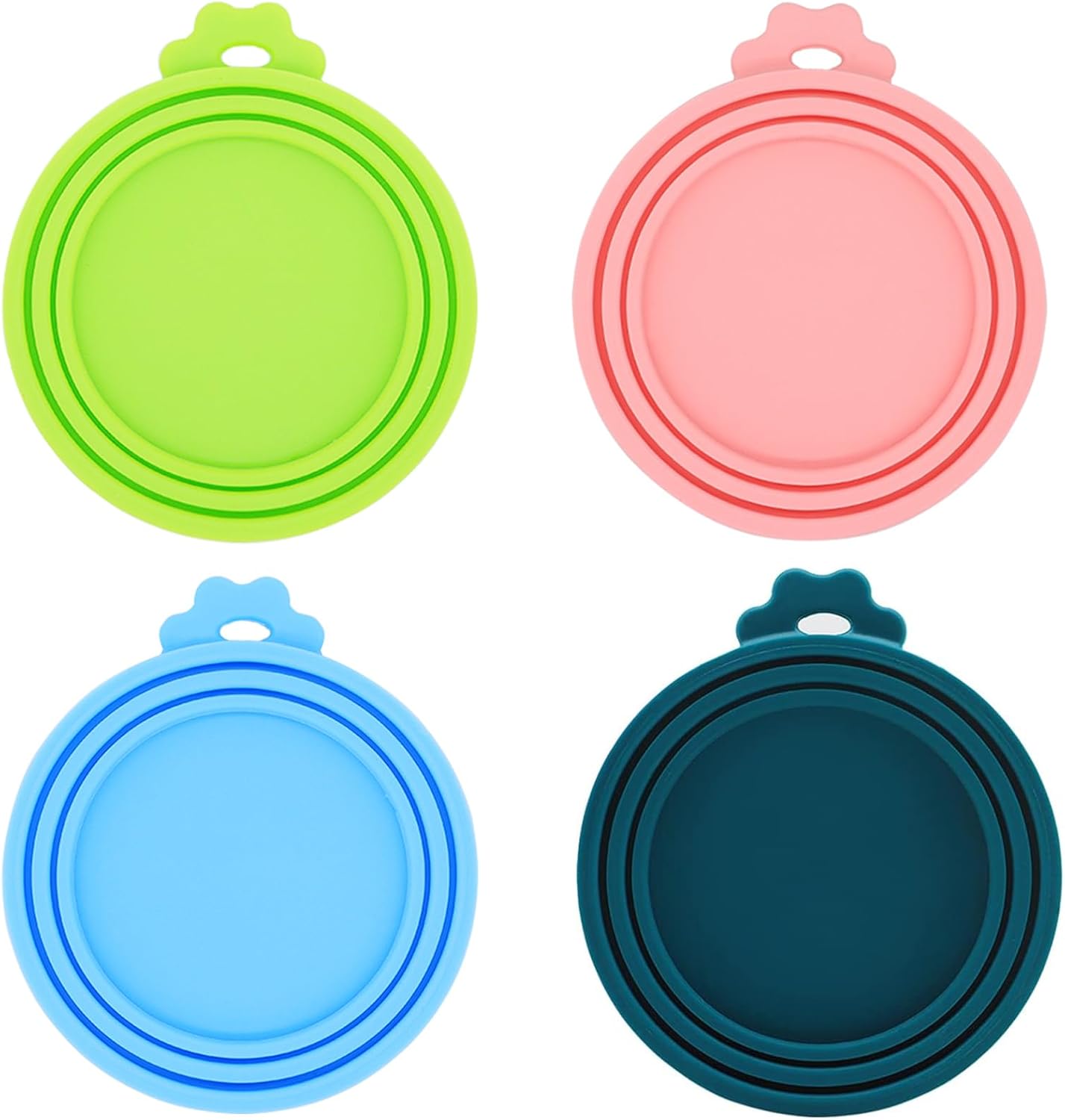 Food Can Lids, 4 Pcs Silicone Pet Food Can Covers for Dog & Cat Food, One Tin Cap Fit Most Standard Size Dog Cat Food Canned（Multicolor）…