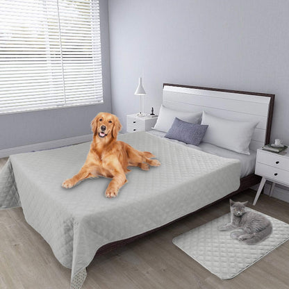 Easy-Going 100% Waterproof Dog Bed Cover, Non-Slip Pet Blanket for Furniture, Washable Couch Cover, Repleasement Sofa Cover (68x82 in,Gray)