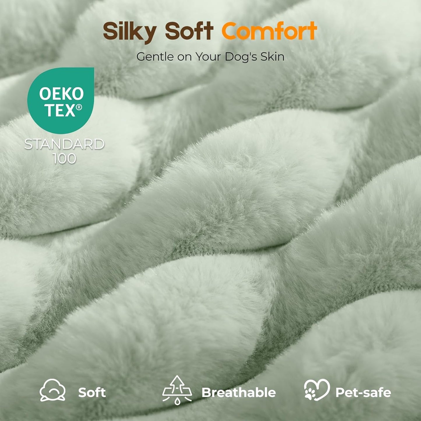Orthopedic Dog Bed for Large Dog, Waterproof Pet Bed,Non-Slip Bottom and Egg-Crate Foam with Removable Washable Cover Crate Bed,Cream,36"x27"x3"