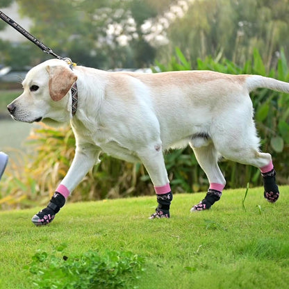 KOOLTAIL Dog Socks Shoes for Hot Pavement to Prevent Licking Paws, Winter Dog Boots&Paw Protector for Hardwood Floors Anti Slip,Traction Control Grip Booties for Small Medium Large Senior Dogs,Black M