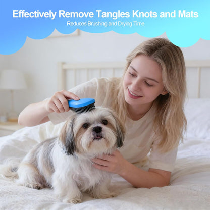Small Dog Brush- Grooming Tool for Teddy, Yorkies, Maltese, Shih Tzu, Chihuahua - Puppy Hair Brush (Blue)
