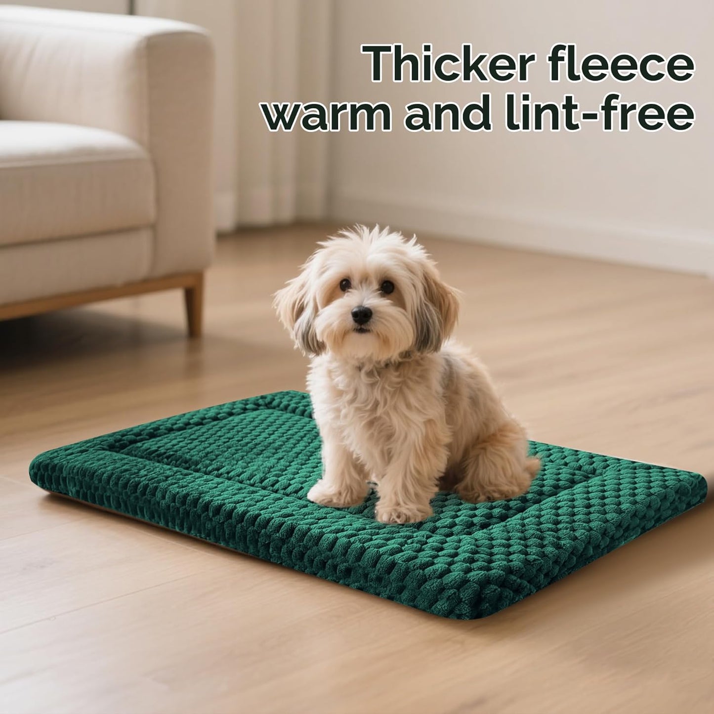 Dog Bed Mat – Soft & Comfortable Dog Kennel Pad for Crate – Durable Crate Bed & Mat for Dogs & Cats – Ideal for Crate, Kennel, and Home Use