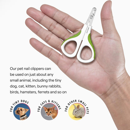 Cat Nail Clipper & Trimmer for Indoor Cats Kitten Puppy Rabbit Small Dog Bird - Professional Pet Grooming Tool for Safe Claw Care - Easy for Home Use for Beginners - Ebook Guide