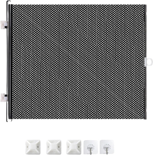 Dog Fences Indoor, Dog Gate Indoor Expandable and Durable for Doorway, Stairs, Hallways, Dogs Play Pen, Freestanding Dogs Fence with 5 Hooks, 49.21inch Length,19.69inch Wide, Black