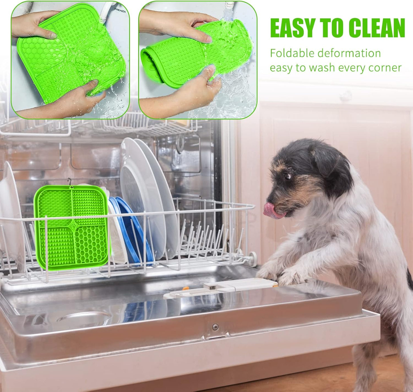 Honomastry Lick Mat for Dogs, Premium Lick Pad with Suction Cups for Dog Anxiety Relief, Slow Feeder Dog Bowls, Bathing, Grooming and Training.