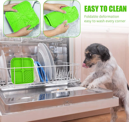 Honomastry Lick Mat for Dogs, Premium Lick Pad with Suction Cups for Dog Anxiety Relief, Slow Feeder Dog Bowls, Bathing, Grooming and Training.