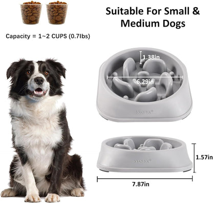 YINEYA Slow Feeder Dog Bowls, Pet Supplies that Slow Down Eating, Pet Food Bowls, Maze Dog Puzzle Feeder for Medium Breed