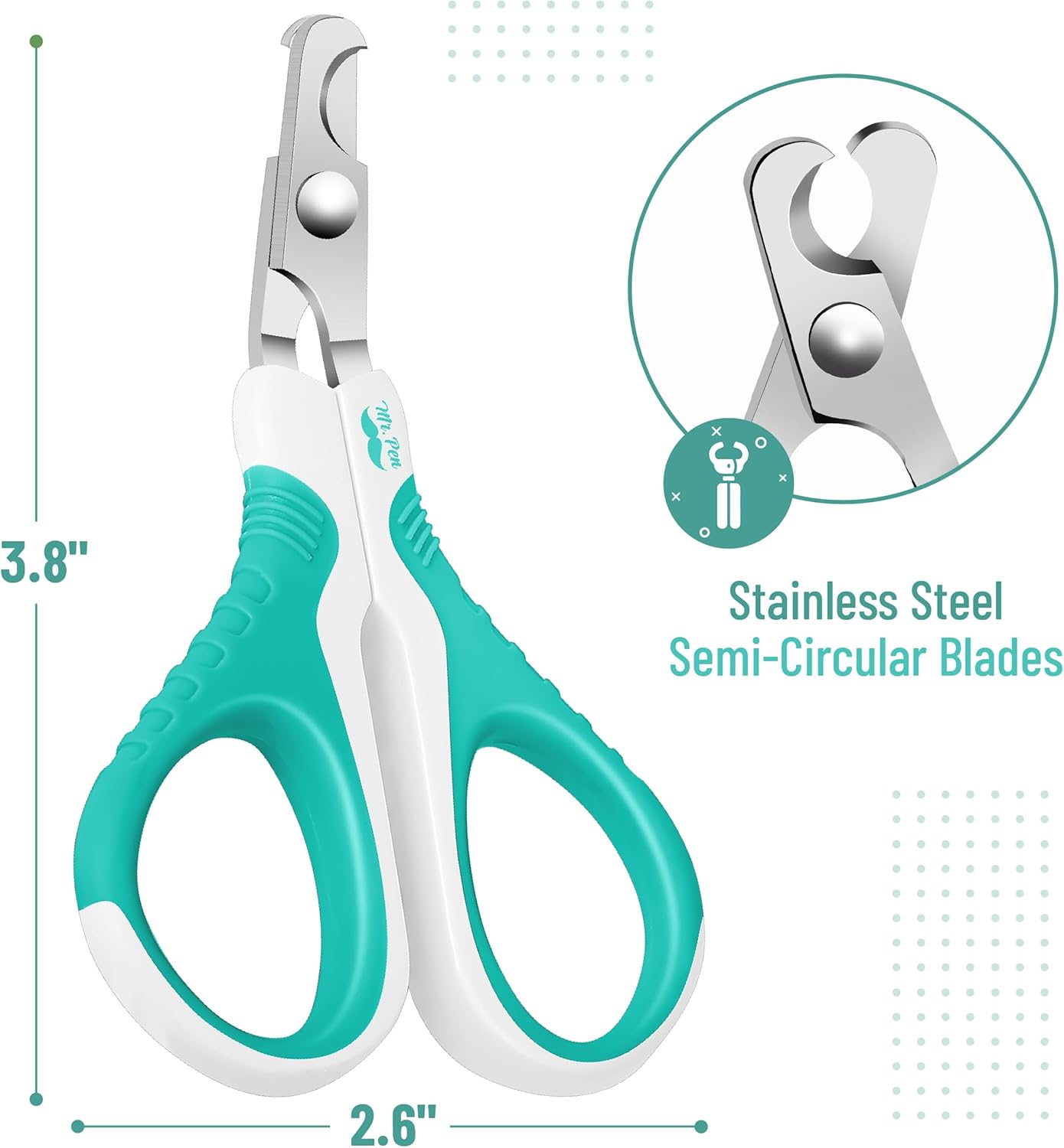 Mr. Pen- Cat Nail Clipper, Stainless Steel, Professional Sharp Cat Claw Trimmer for Small and Medium Cats, Pet Nail Clipper with Sturdy Non Slip Handle