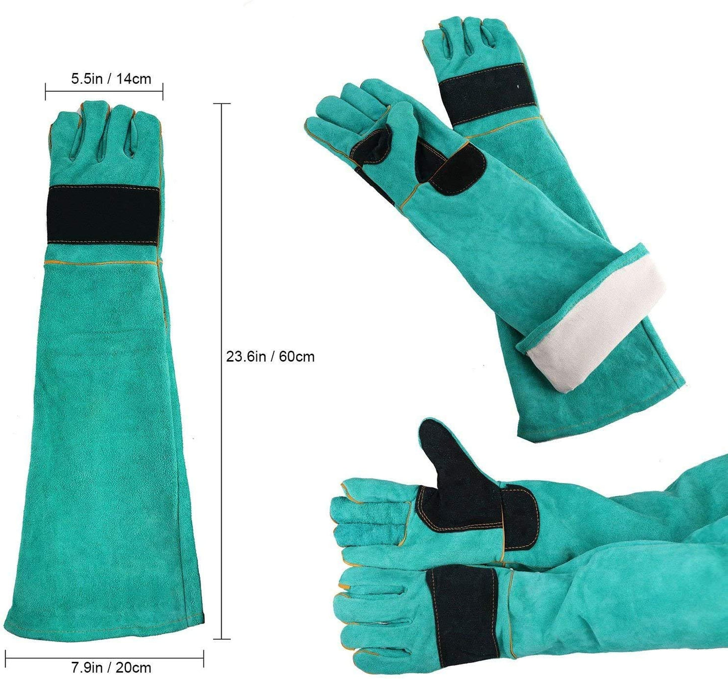 AOWPFVV Animal Handling Gloves Bite Proof Multipurpose Pet Glove for Trips to Vet Grooming Puncture Proof Training Anti-Bite Scratch for Cat Dog Snake Falcon Grabbing Reptile