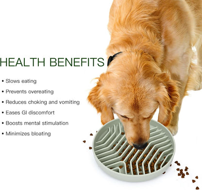 Slow Feeder Dog Bowls, Puzzle Silicone Dog Feeding Bowls with Suction Cups, Anti-Choking, Non-Slip Design, Reduces Boredom, Anxiety, Ideal for Medium to Small Dogs & Cats - XAQMHSW (Pink)