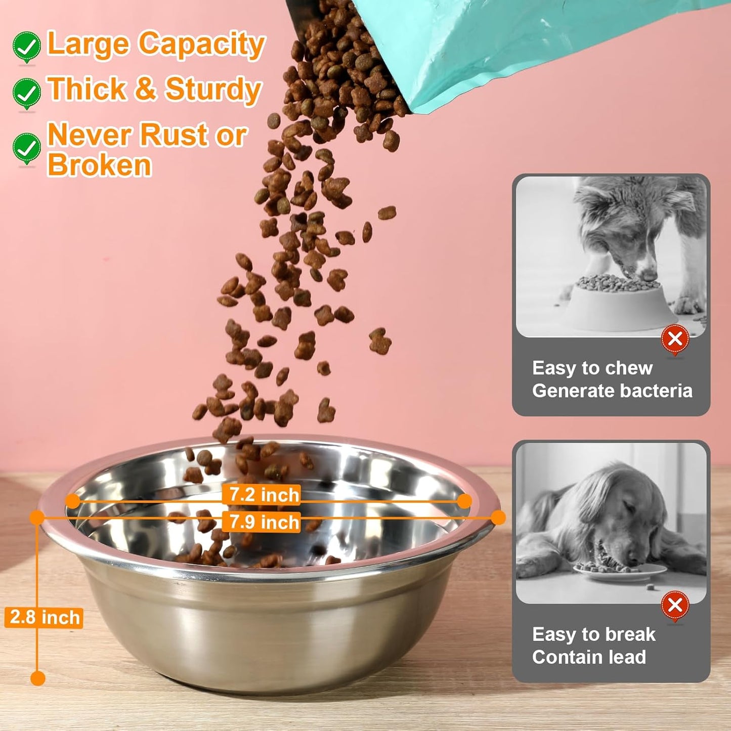 COMESOON Slow Feeder Dog Bowl, Slow Down Eating Anti-Choking Bloat Stop Maze Design Dog Dishes Fit for COMESOON Bowl Stand DB-G03/DB-B03, Black