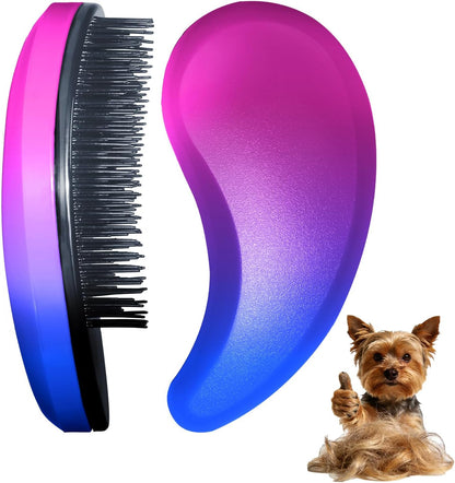 Small Dog Brush- Grooming Tool for Teddy, Yorkies, Maltese, Shih Tzu, Chihuahua - Puppy Hair Brush (Blue)