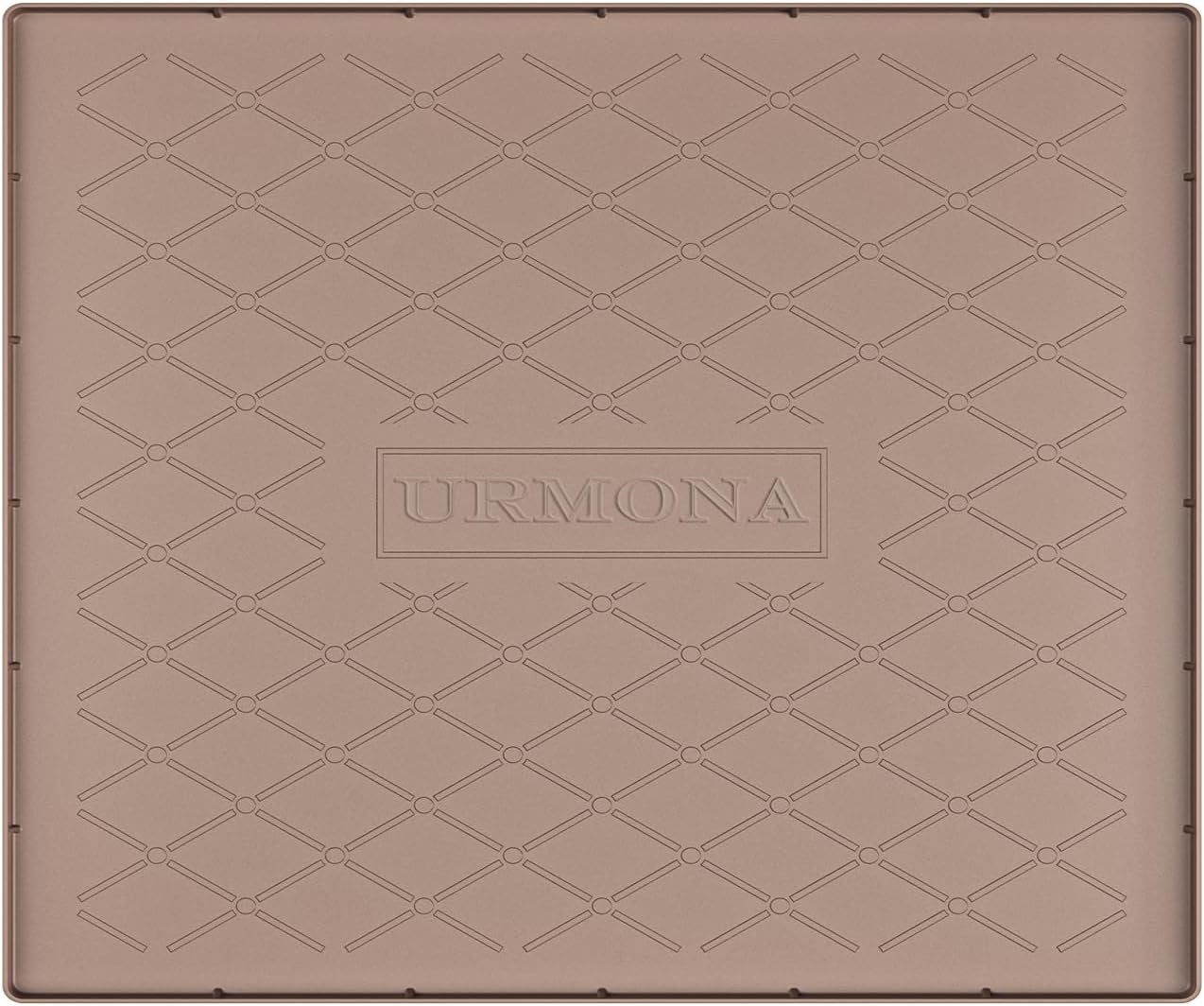 URMONA Under Sink Mat for Kitchen Waterproof, 34" x 22" Silicone Under Sink Mat for Shelf Liner Organizer, Cabinet Sink Protector Under Sink Liner for Bottom Kitchen, Bathroom(Light Grey)