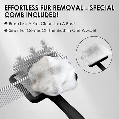 Large Dog Slicker Brush for Goldendoodles, Poodles - 3 in 1 Grooming Kit with Undercoat Rake, Comb - Extra Long Pins for Dematting Great Pyrenees, Thick Coats, Shedding, Detangling, Natural
