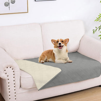 hyha Waterproof Dog Bed Blanket, Soft Pet Blankets, Waterproof Couch Cover for Dogs, Reversible Sofa Covers Washable for Furniture (30x70 Inch, Taupe/Beige)