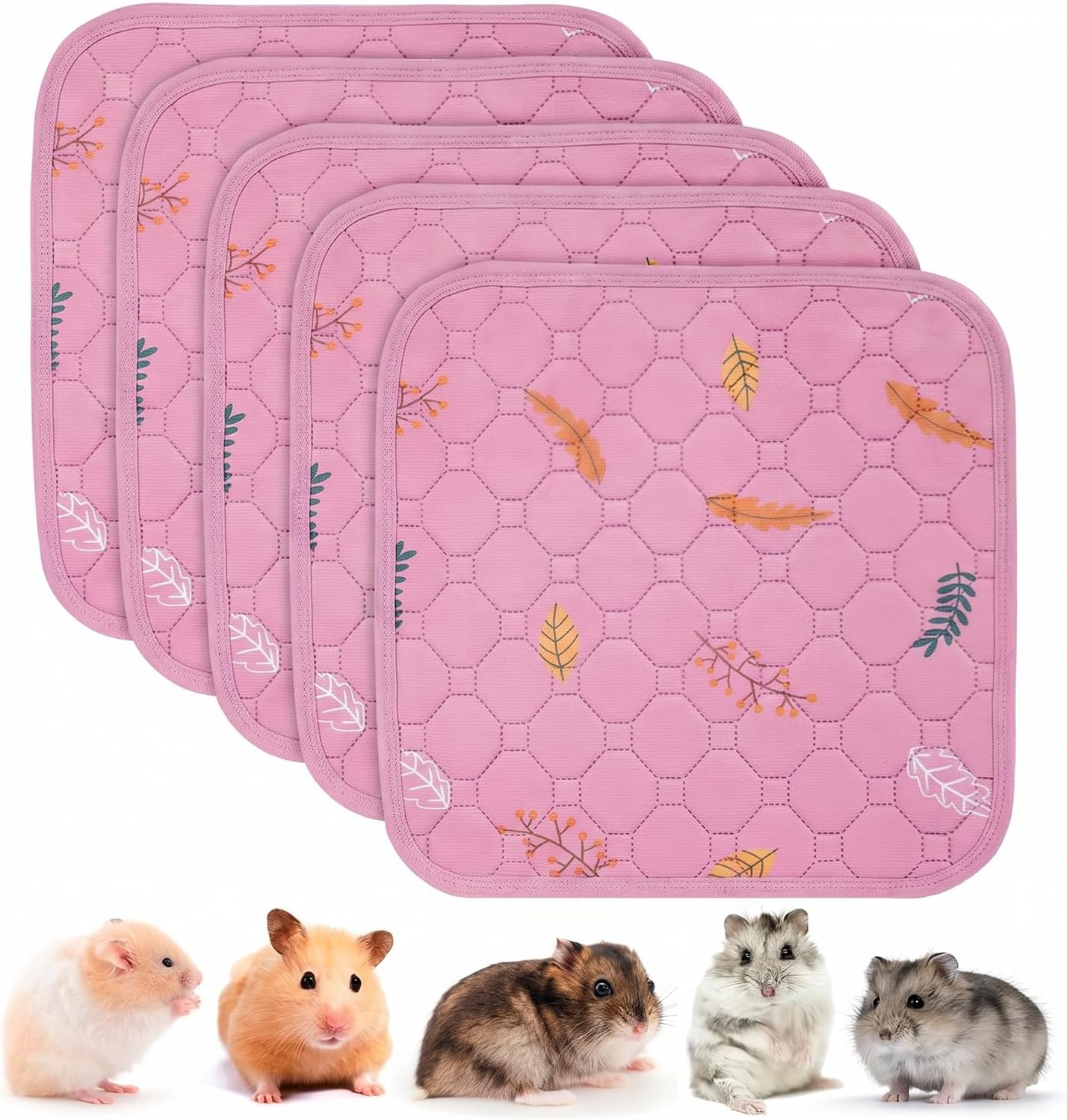 Sunheir Washable Pee Pads for Dogs Large 48" x 48" 2-Pack Reusable Puppy Pads Pet Training Pads, Absorb Dog Mats, Whelping Pad, Non-Slip Protects Against Urine Leakage (Leaves - Deep Grey, 48x48)