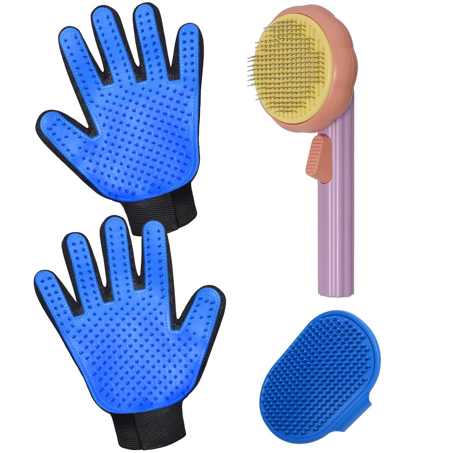 Cat Grooming Glove Brush,Pet Hair Remover Tool,Reusable Dog Hair Fur Remover for Carpet,Furniture,Couch,Clothes,Eco-Friendly and High efficiency
