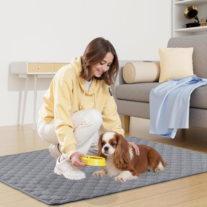 Smiry Waterproof Dog Bed Cover Blanket 30x70, Soft Reversible Pet Blanket, Washable Leakproof Cats Dogs Couch Cover for Sofa, Couch, Furniture, Grey/Dark Grey