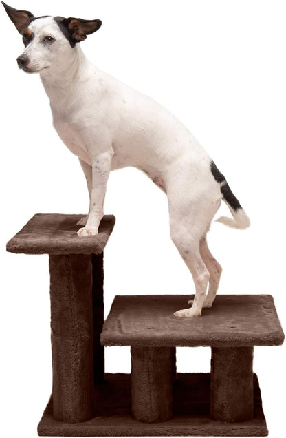 Furhaven Steady Paws Multi-Step Pet Stairs for High Beds & Sofas - Cream, 3-Step