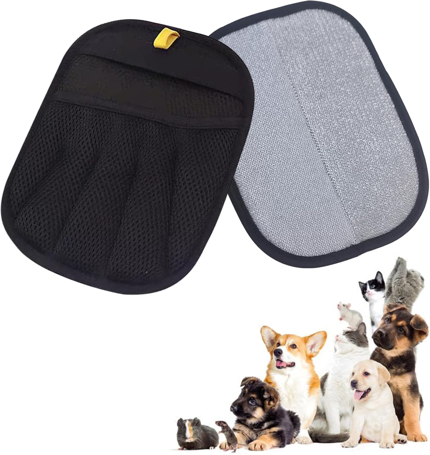 Upgraded Electrostatic Pet Hair Removal Glove for Cats & Dogs - Thickened Reusable & Washable Magic Brush, Pet Hair Remover Glove Tool for Clothes, Couch, Carpet, Furniture & Car Seat