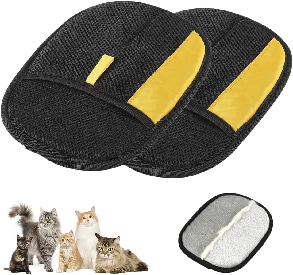 2025 Thickened Strong Pet Hair Removal Glove for Cats & Dogs, Electrostatic Gloves for Pet Grooming, Reusable Quick De-Shedding Gloves for Couch, Clothing, Carpet, Furniture, Car Seats (1pc)