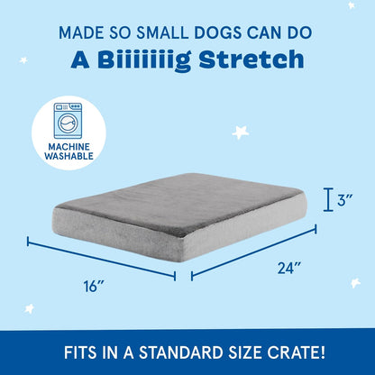 Barkbox Orthopedic Dog Bed with Memory Foam, Premium Comfort for Dogs and Puppies, Large Sized Dog Bed for Joint Relief and Restful Sleep, Durable and Easy to Clean - Grey, Large