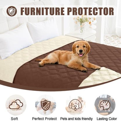 Smiry Waterproof Dog Bed Cover Blanket 30x70, Soft Reversible Pet Blanket, Washable Leakproof Cats Dogs Couch Cover for Sofa, Couch, Furniture, Grey/Dark Grey