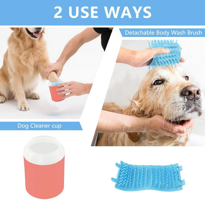 ODAWA Dog Paw Cleaner Cup Royal Blue Muddy Paw Cleaner with Soft Bristle