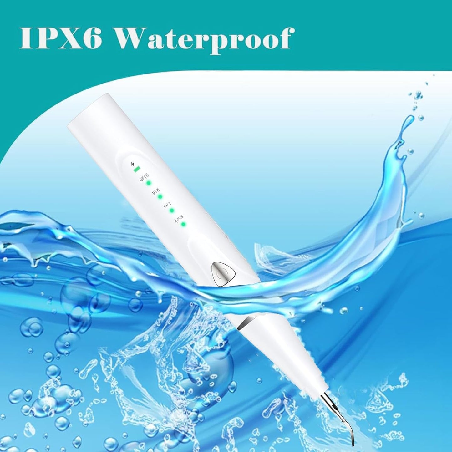 Plaque Remover for Teeth, Pet Ultrasonic Cleaner, Dog Plaque and Tartar Remover with LED Light, Dog Teeth Cleaning Dental Care Kit for Tartar and Stains, Suitable for Dogs and Cats (Black)