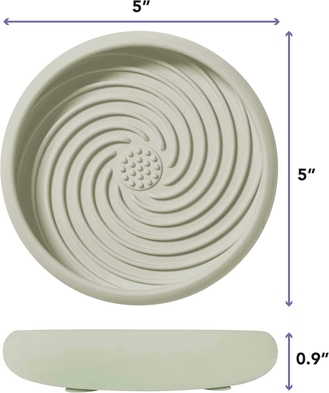 Awoo Lick Dish - Silicone Lick Mat + Slow Feeder for Cats & Small Dogs - Non-Slip Design with Suction Cups - Dishwasher Safe, Extends Mealtime, Reduces Anxiety (Periwinkle)