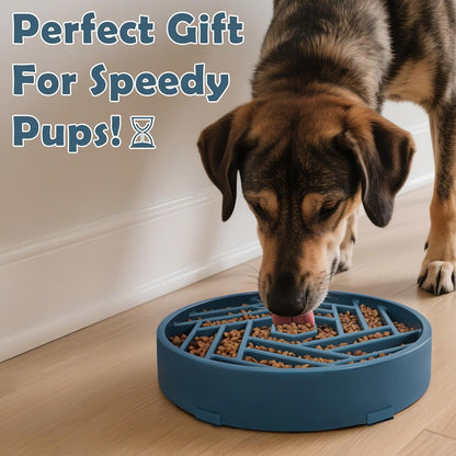 TOBYTO Slow Feeder Dog Bowls Large Medium Breed,Anti-Choking Slow Eating Dog Food Bowl,Non Slip Pet Slower Food Feeding Bowls Large Puzzle Slow Feeder Bloat Stop Maze Dog Dishes,Black