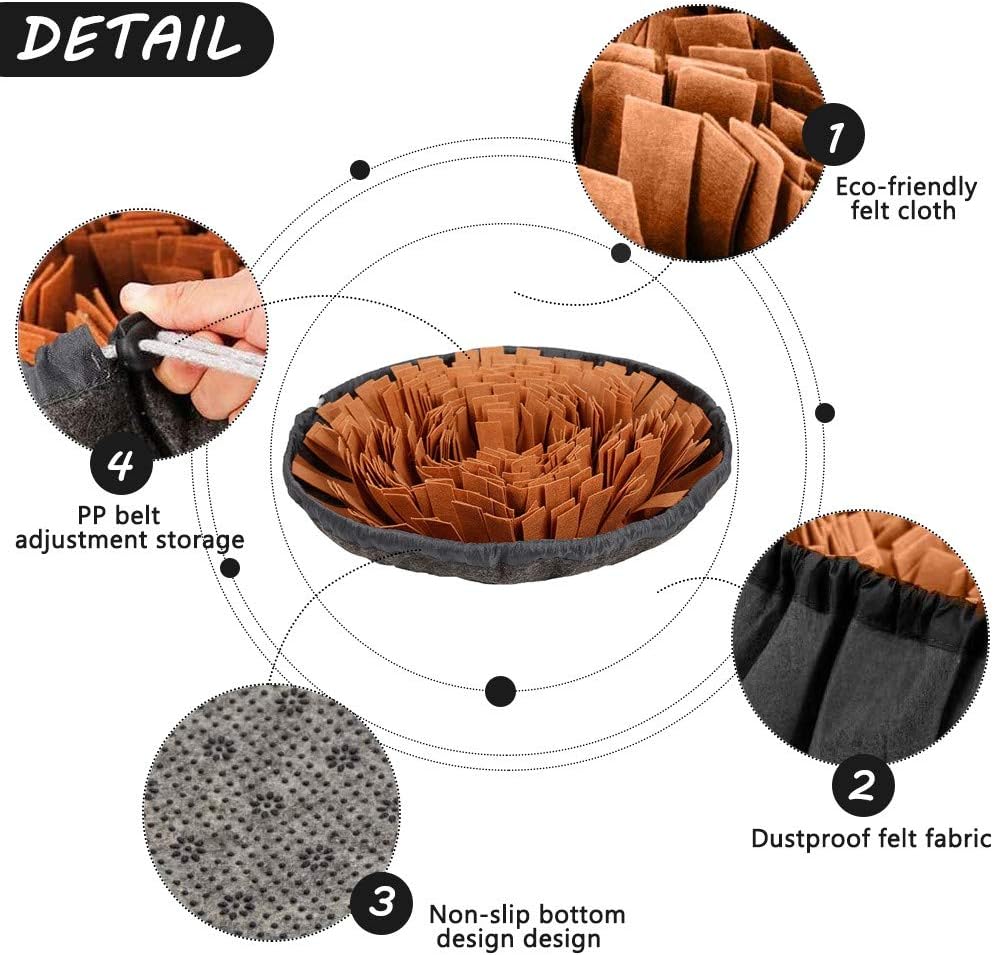 AWOOF Pet Snuffle Mat for Dogs, Interactive Feed Game for Boredom, Encourages Natural Foraging Skills for Cats Dogs Bowl Travel Use, Dog Treat Dispenser Indoor Outdoor Stress Relief
