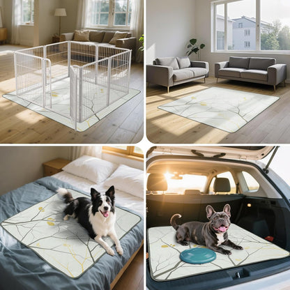 FXW Washable Pee Pads for Dogs, Puppy Pads with Super Absorbent, Specifically Designed for FXW Rollick/Homeplus 24inch 6 Panels Dog Playpen, 39" x 63" Rectangle, Khaki, 1 Pack