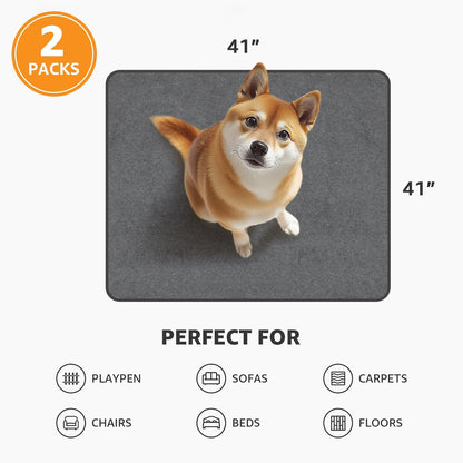 Dog Pee Pad Washable Extra Large, Instant Absorb Thicker Training Pads Non-Slip Pet Playpen Mat, Waterproof Reusable Floor Mat Ideal for Puppy Senior Dog Whelping Incontinence Housebreaking 65x48 Inch
