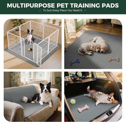FXW Washable Pee Pads for Dogs, Puppy Pads with Super Absorbent, Specifically Designed for FXW Rollick/Homeplus 24inch 6 Panels Dog Playpen, 39" x 63" Rectangle, Khaki, 1 Pack
