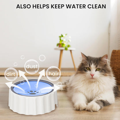 Dog Water Bowl No Spill 70oz/2L Large Capacity Dispenser Non Slip No Splash Bowl Pet Slow Feeder No Drip Dog Water Bowl on Vehicle Slow Water Bowl for Dogs and Cats