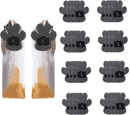 Dog Paw Protector Anti Slip Toe Grips Paw Pads for Dogs Traction, 8 Sets 32 Pads Disposable Self Adhesive Resistant Dog Shoes Boots Socks Replacement Dog Grippers for Senior Dogs (Rose Red3, S)