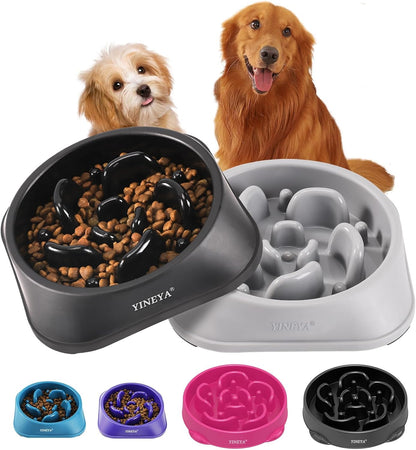 YINEYA Slow Feeder Dog Bowls, Pet Supplies that Slow Down Eating, Pet Food Bowls, Maze Dog Puzzle Feeder for Medium Breed