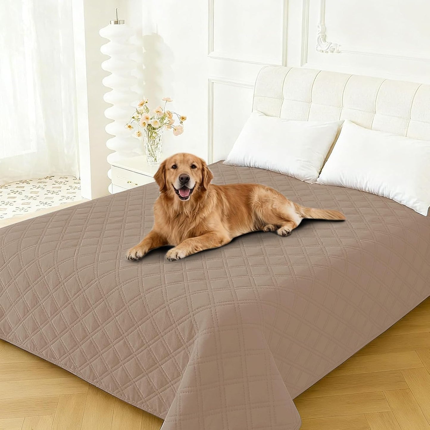 Waterproof Dog Blanket, Non-Slip Soft Pet Bed Cover, Couch Cover for Dogs Washable, Protects Sofa, Furniture, Crate, Car, Tear Resistant Leakproof Pet Blanket (30x70 Inch, Dark Grey)