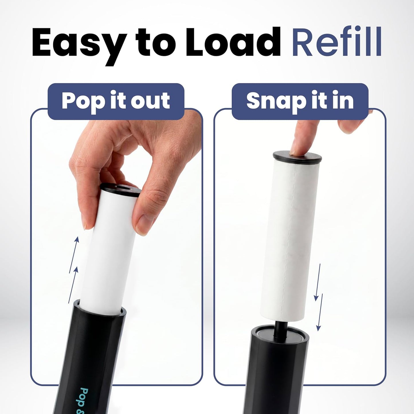 Mini Lint Roller for Pet Hair Extra Sticky (3 Pack + 4 Refill Rolls) - Travel Size Pet Hair Roller with Retractable Cover - Cat & Dog Fur Remover for Clothes