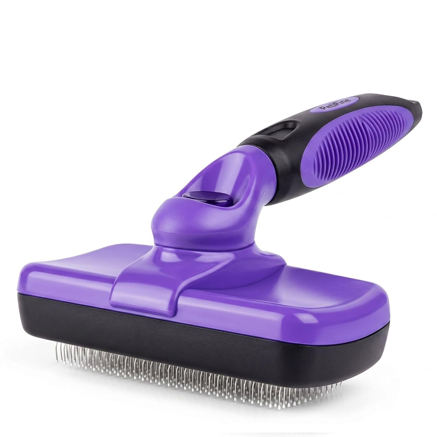 PetiFine Self Cleaning Slicker Brush for Dogs and Cats,Skin Friendly Dog Brush for Shedding Massaging and Grooming, Deshedding Grooming Tool for Long and Short Haired Pets