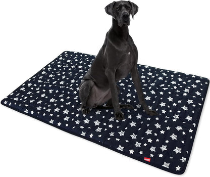 Dog Crate Bed Mat (36" X 23"), Soft Dog Bed Mat with Cute Stars, Personalized Crate Pad, Anti-Slip Bottom, Machine Washable Kennel Pad