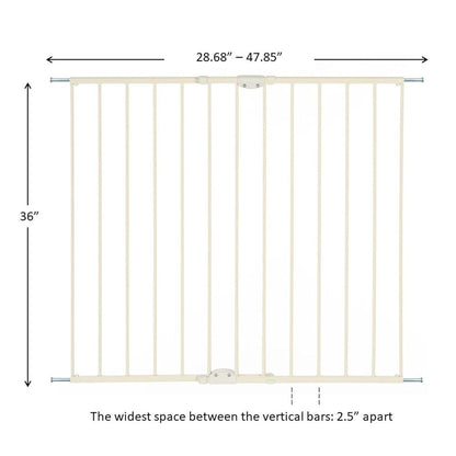 Toddleroo by North States - Easy Swing & Lock Baby Gate Series 2: Hardware Mounted Metal Safety for Stairs & Doorways - Adjustable 28.68 to 47.85 Inches Wide - 31 Inches Tall - Matte Bronze