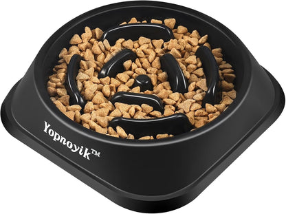 2 Pack Slow Feeder Dog Bowls for Healthy Eating, Non-Slip and Anti-Choking Design, Reduces Bloating & Overeating for Medium Dogs and Cats, Easy to Clean
