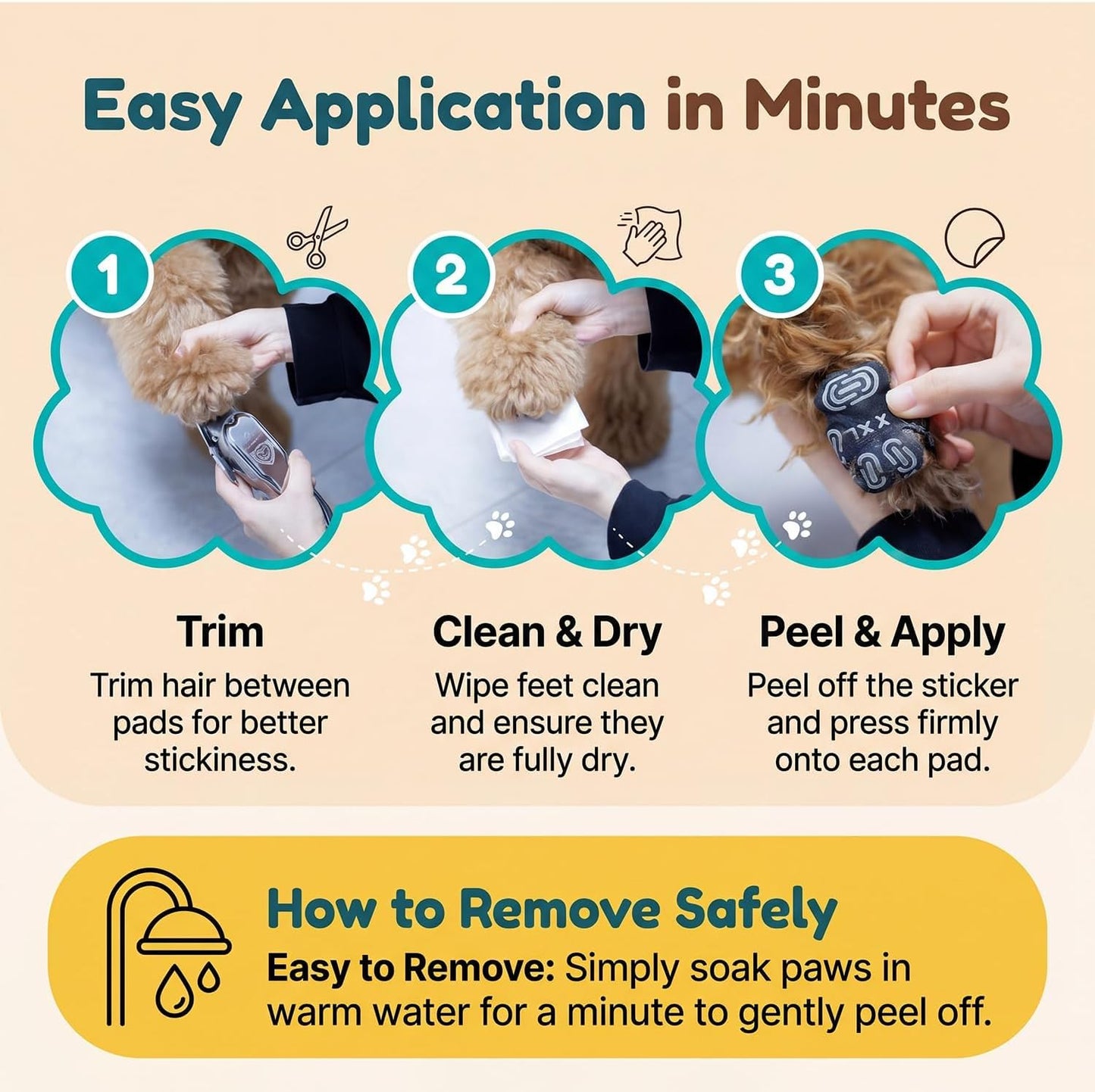 Dog Paw Grips & Protectors for Senior Dogs - Anti-Slip Traction Pads to Prevent Slipping on Hardwood Floors, Strong Grip Paw Stickers for Hot Pavement, Tile & Laminate Floors.