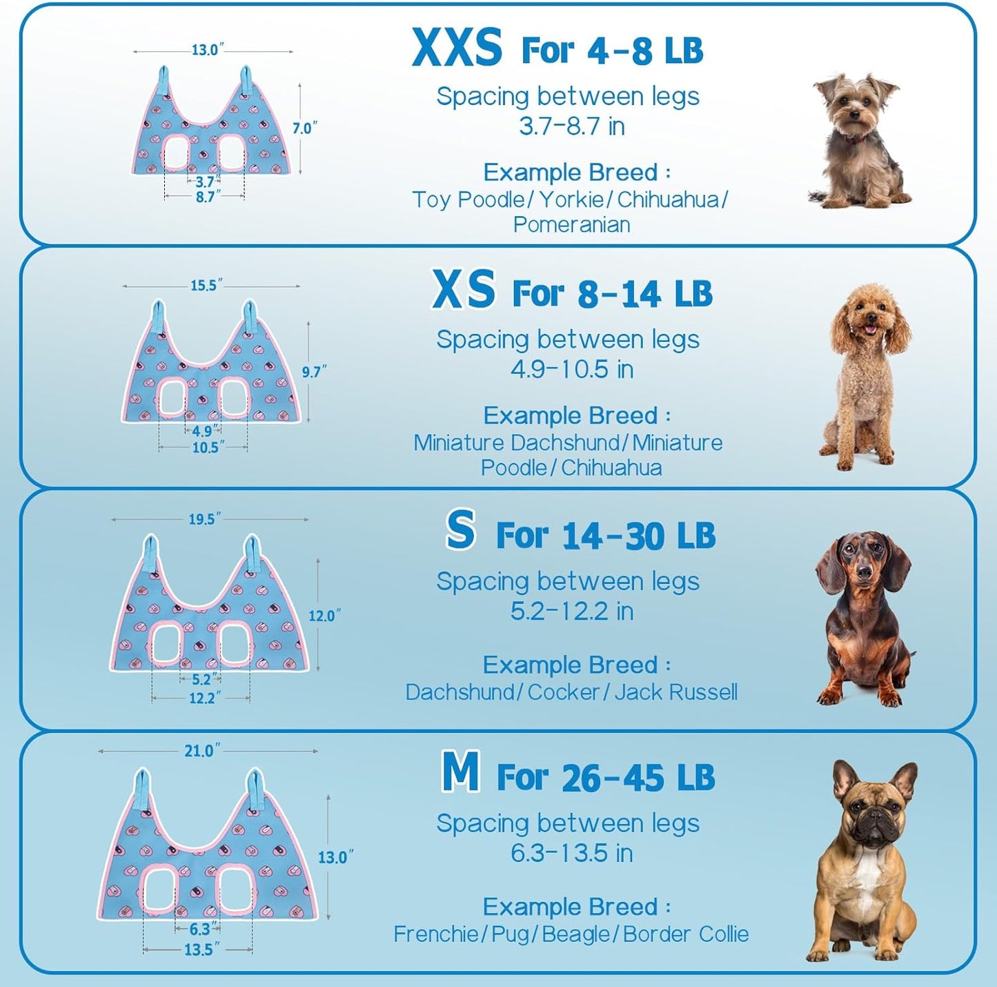 Supet Dog Grooming Hammock Harness for Dogs Cats, Relaxation Pet Nail Clipper Hammock, Restraint Dog & Small Animal Leashes Sling for Groomingk for Nail Trimming (Coral Blue, S)