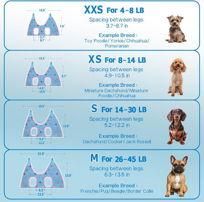 Supet Dog Grooming Hammock Harness for Dogs Cats, Relaxation Pet Nail Clipper Hammock, Restraint Dog & Small Animal Leashes Sling for Groomingk for Nail Trimming (Coral Blue, S)